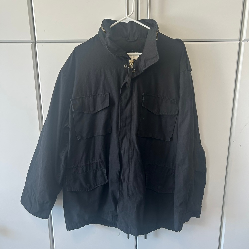 Outdoor Products Mens Black M-65 Field Coat Utility Jacket Size XL Large Regular